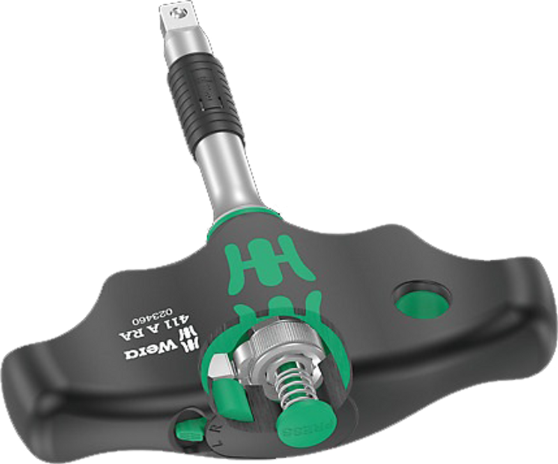 WERA-023460 1/4" Drive 411 RA T-Handle W/ Ratchet Function