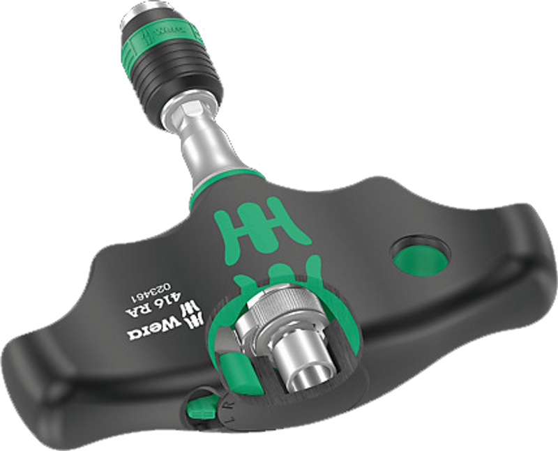 Wera 023461- 1/4" Hex Drive 416 RA T-Handle W/ Ratchet Function