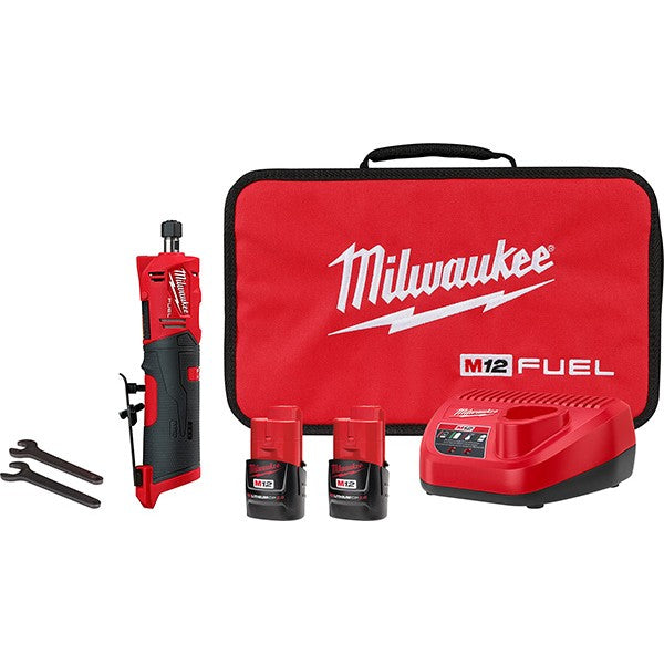 Milwaukee 2486-22 - M12 FUEL™ 1/4" Straight Die Grinder 2 BATTERY KIT