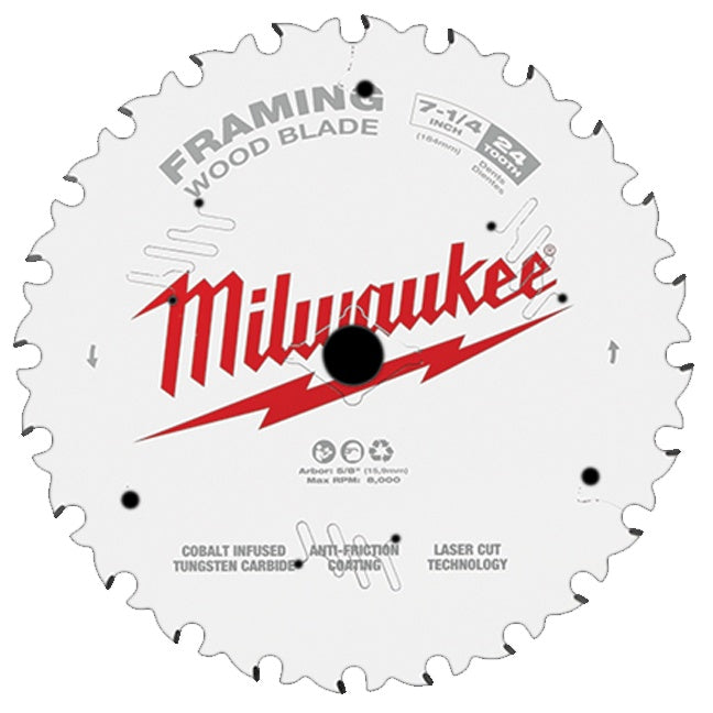 Milwaukee 48-40-0720 - 7-1/4" 24T Framing Saw Blade