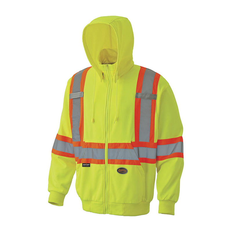 Pioneer 6941-2XL - Hi- Viz Micro Fleece Yellow Zip Hoodie