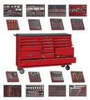 Teng Tools 608 Piece 67 inch Wide Juggernaut EVA Foam Tool Kit - TCW813UNBK-EVA