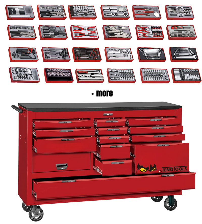 Teng Tools 665 Piece 67 Inch Wide Juggernaut SAE Tool Kit - TCW813UNBK-SAE