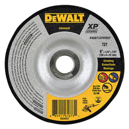 Dewalt DWA8920F - Ceramic Abrasive Cut-Off Wheel, 7/8" Arbor Hole Size, 0.250" Thickness