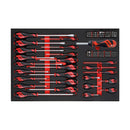 Teng Tools 122 Piece Flat, PH, PZ & Hex Type Screwdriver Set In Precision EVA Foam Tray - TTEMD122N