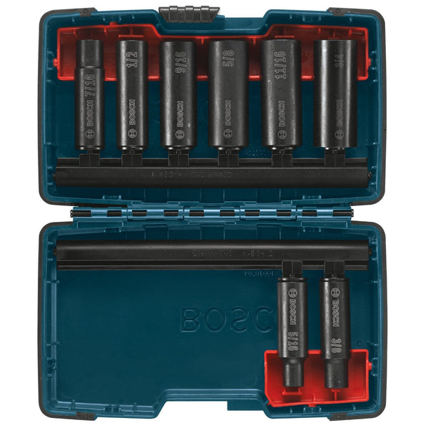 Bosch 27285 8-Piece 3/8-Inch Deep High Torque Heavy-Duty Well Socket Set