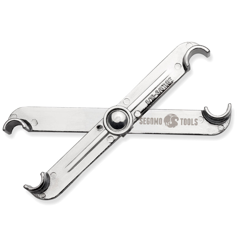 Segomo Tools Fuel Line Disconnect Scissor Tool - 5/16 Inch & 3/8 Inch (For Fuel, A/C Line Service, Heaters) - FUEL01