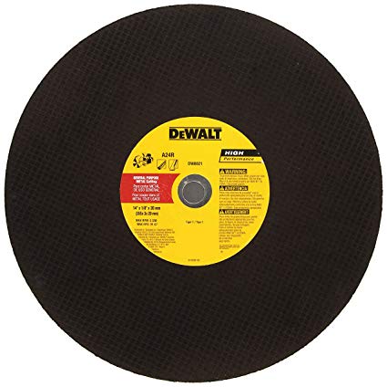 DEWALT DW8021 14-Inch x 5/32-Inch x 20mm A24N Abrasive Metal Cutting Wheel