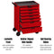 Teng Tools 7 Drawer Heavy Duty Roller Cabinet Tool Chest / Wagon - TCW807N