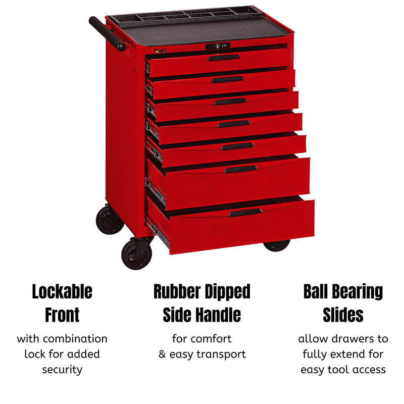 Teng Tools 7 Drawer Heavy Duty Roller Cabinet Tool Chest / Wagon - TCW807N