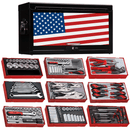 Teng Tools 184 Piece Complete Mixed Service Tool Kit With Black USA Tool Box - TC806NBK-USA1