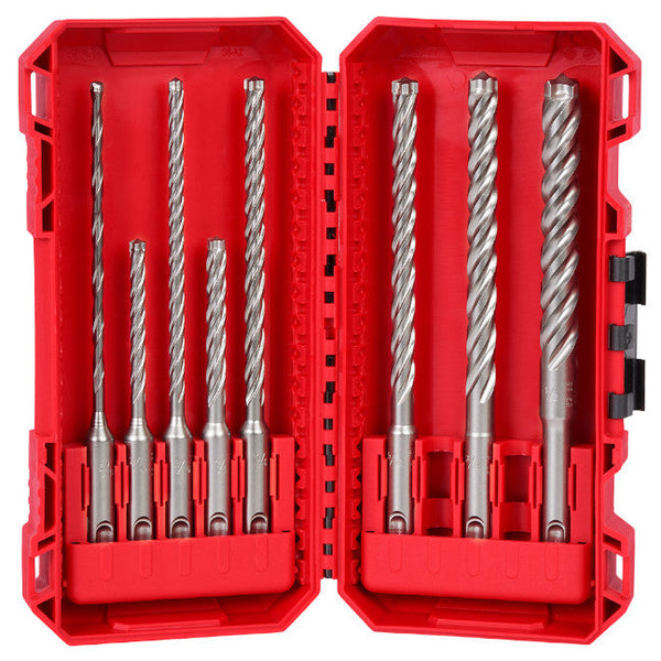 Milwaukee 48-20-7663 SDS PLUS MX4 4-Cutter Concrete Drill Bit Kit 8-Piece