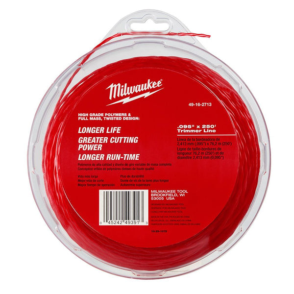 MILWAUKEE 49-16-2713 - .095" X 250' TRIMMER LINE