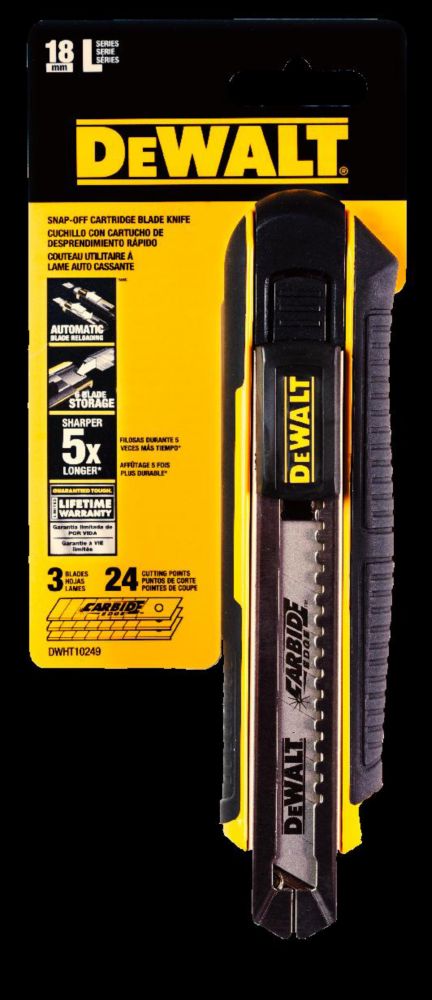 DeWalt DWHT10249 - 18mm Snap-Off Blade Knife